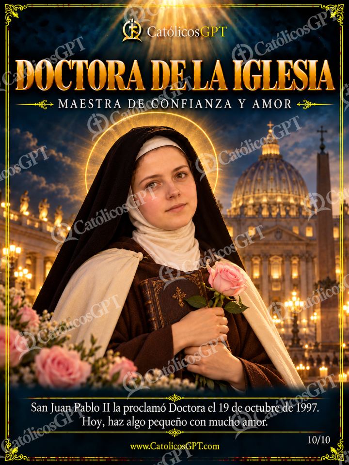 Imagen católica de Santa Teresita del Niño Jesús - Doctora de la Iglesia — Santos y arcángeles