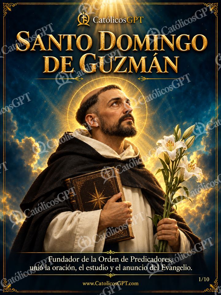 Imagen católica de Santo Domingo de Guzman 01 SANTO DOMINGO DE GUZMAN — Santos y arcángeles