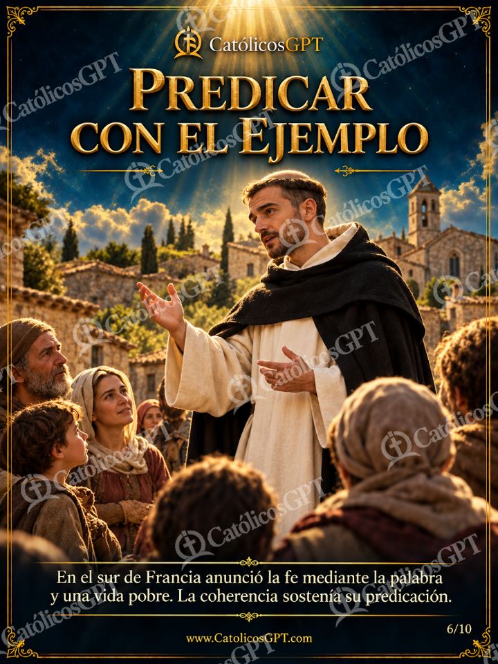 Imagen católica de Santo Domingo de Guzman 06 PREDICAR CON EL EJEMPLO — Santos y arcángeles
