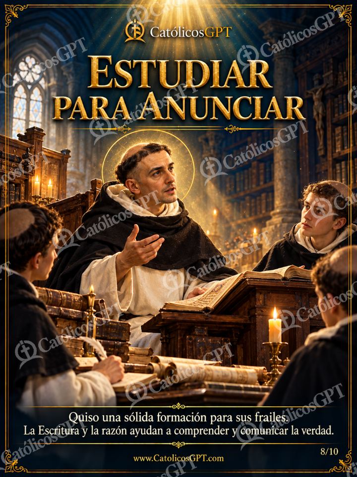 Imagen católica de Santo Domingo de Guzman 08 ESTUDIAR PARA ANUNCIAR — Santos y arcángeles