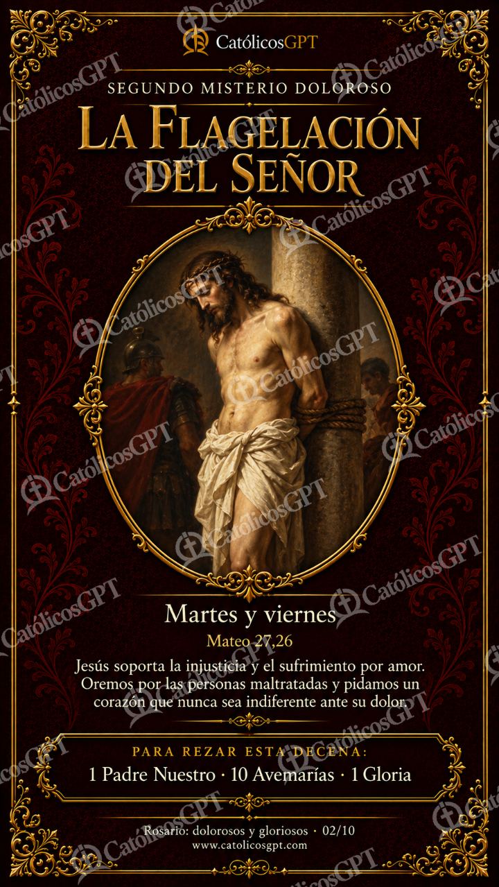 Imagen católica de Santo Rosario 12 La flagelación del Señor CatolicosGPT 9x16 — Devociones y sacramentales