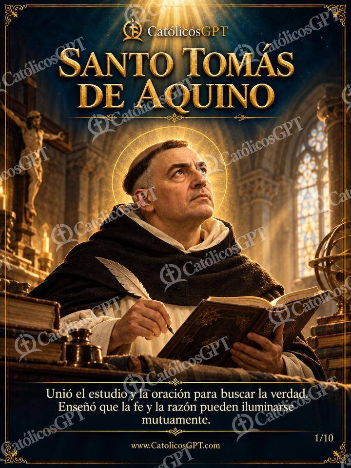 Imagen católica de Santo Tomas de Aquino 01 SANTO TOMAS DE AQUINO — Santos y arcángeles
