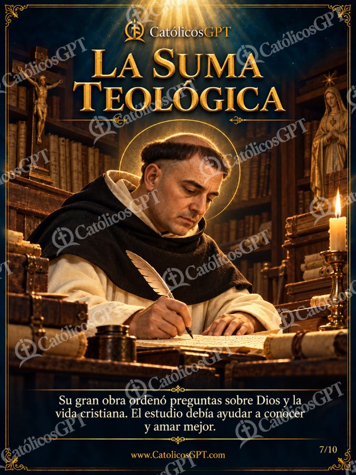 Imagen católica de Santo Tomas de Aquino 07 LA SUMA TEOLOGICA — Santos y arcángeles