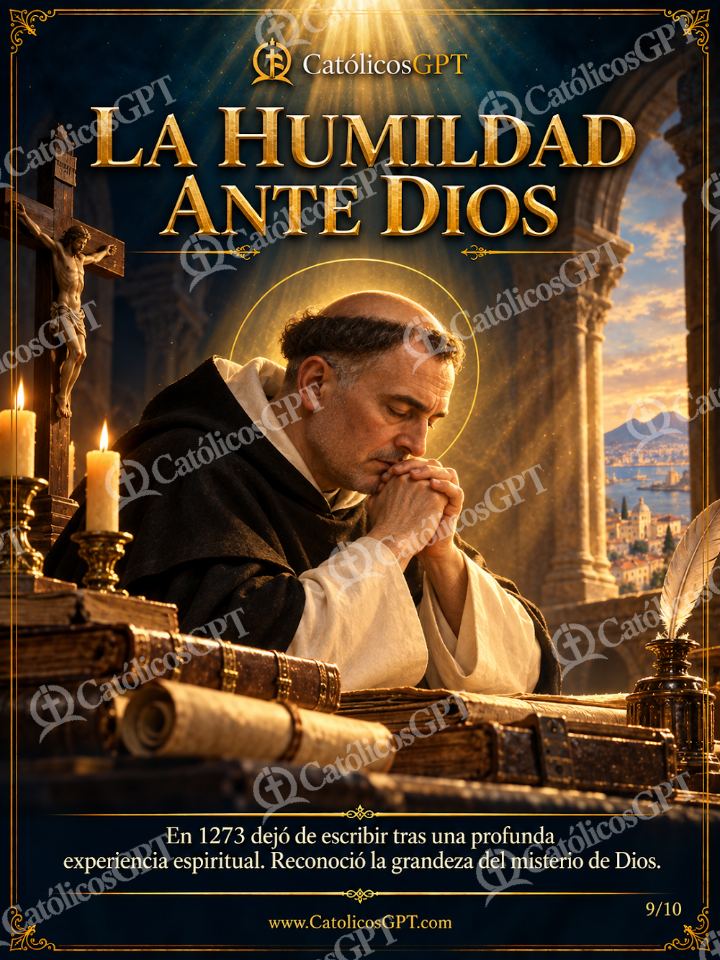 Imagen católica de Santo Tomas de Aquino 09 LA HUMILDAD ANTE DIOS — Santos y arcángeles
