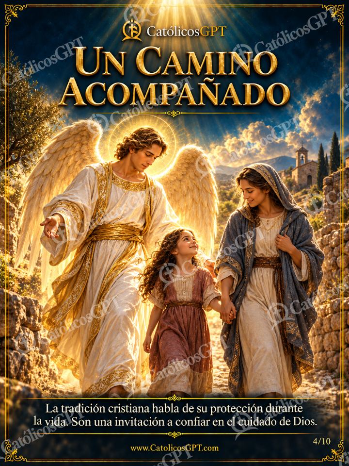 Imagen católica de Santos Angeles de la Guarda 04 UN CAMINO ACOMPANADO — Santos y arcángeles