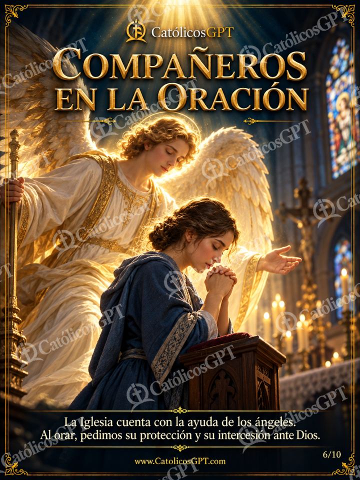 Imagen católica de Santos Angeles de la Guarda 06 COMPANEROS EN LA ORACION — Oración y devociones