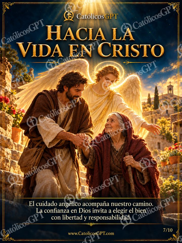 Imagen católica de Santos Angeles de la Guarda 07 HACIA LA VIDA EN CRISTO — Santos y arcángeles