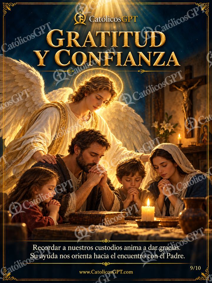 Imagen católica de Santos Angeles de la Guarda 09 GRATITUD Y CONFIANZA — Santos y arcángeles