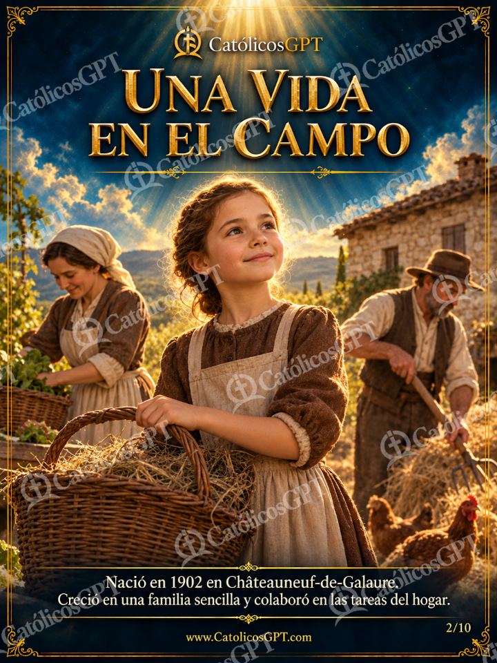Imagen católica de Venerable Marta Robin 02 UNA VIDA EN EL CAMPO — Formación católica