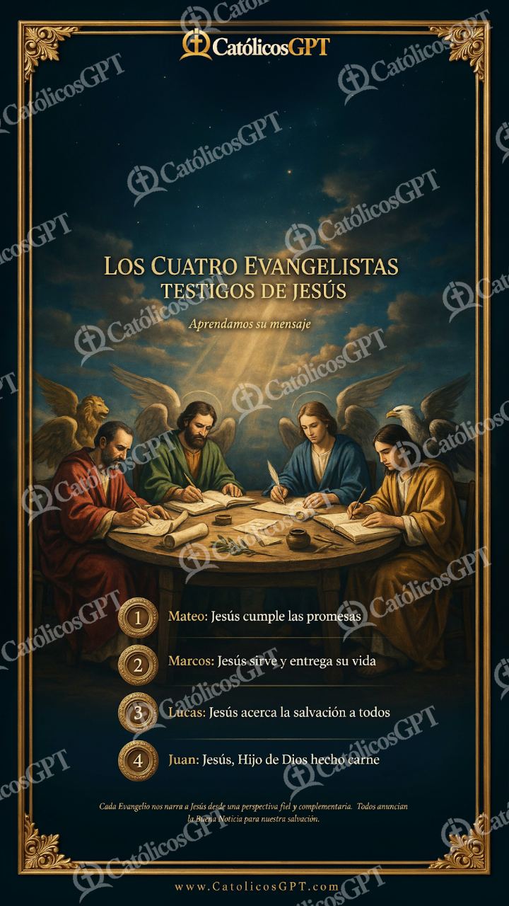 Imagen católica: LOS CUATRO EVANGELISTAS TESTIGOS DE JESÚS